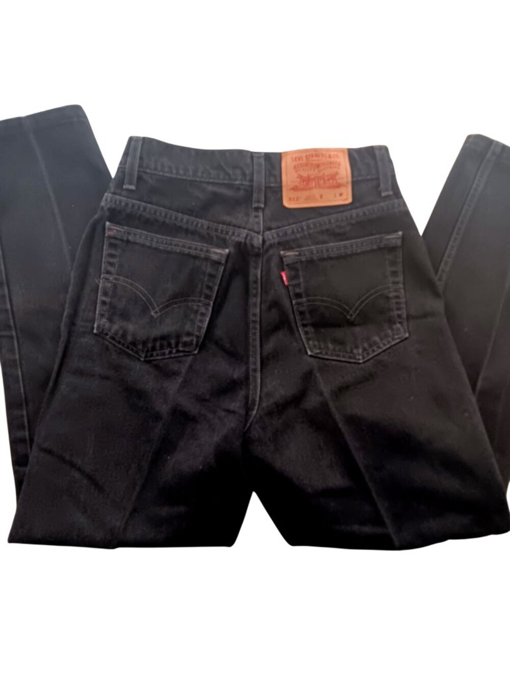 Vintage Levis Womens 512 Jeans 8 Regular M 28x29 Slim Fit Black Tapered Leg USA
